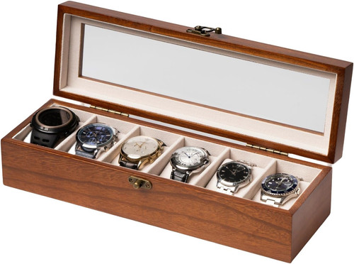 Wooden watch box - wooden, 6