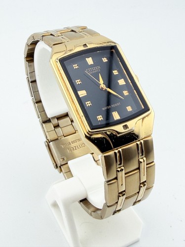 Citizen rectangular black dial - rectangular,