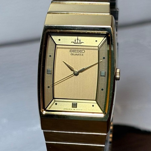 Seiko square 8y21 gold watch - square,